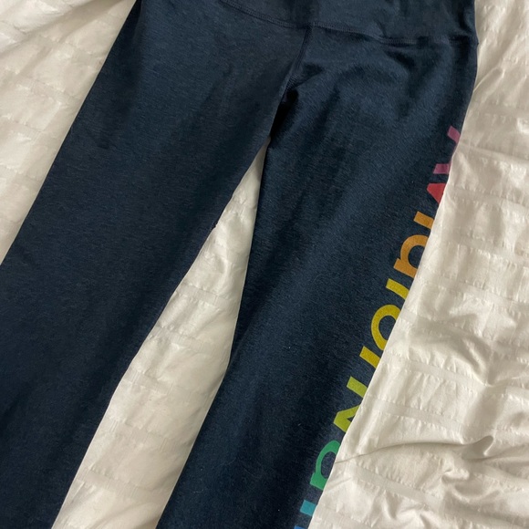 AVIATOR NATION Leggings Rainbow Lettering Logo - Size Small - Picture 2 of 3